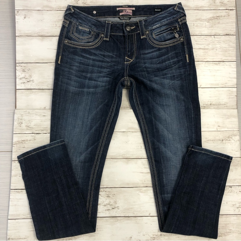 Re ROCK FOR EXPRESS Women’s Blue Dark Wash Skinny Size 6R